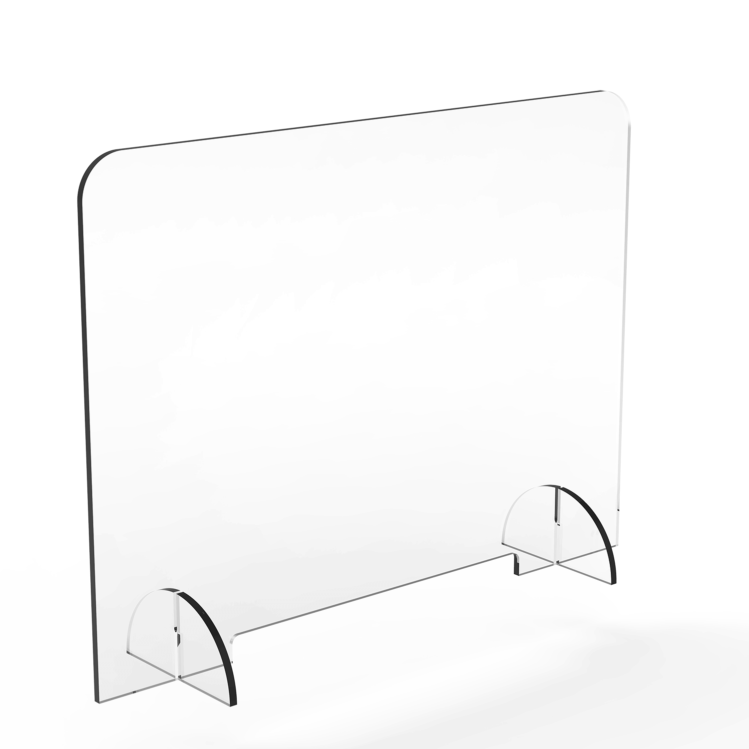 Portable Desktop Sneeze Guard | Interstate Plastics