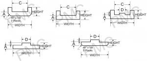 RACEWAY - CHAIN GUIDE | UHMW | 2040 ANSI CHAIN | 1 1/4" BASE - 5/16" HEIGHT - 10