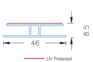 POLYCARBONATE BRONZE EXTRUDED DIVIDE H CHAN