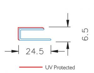 POLYCARBONATE BRONZE EXTRUDED-U" ENDCAP"