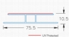 POLYCARBONATE CLEAR EXTRUDED DIVIDE H CHANNEL #203